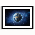 Earth in the Cosmos Wall Art - Stunning Space and Stars Decor Print