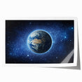Earth in the Cosmos Wall Art - Stunning Space and Stars Decor Print