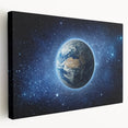 Earth in the Cosmos Wall Art - Stunning Space and Stars Decor Print