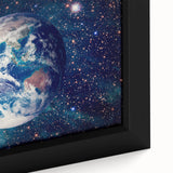 Earth and Stars Wall Art - Vibrant View of Earth in the Cosmos Decor