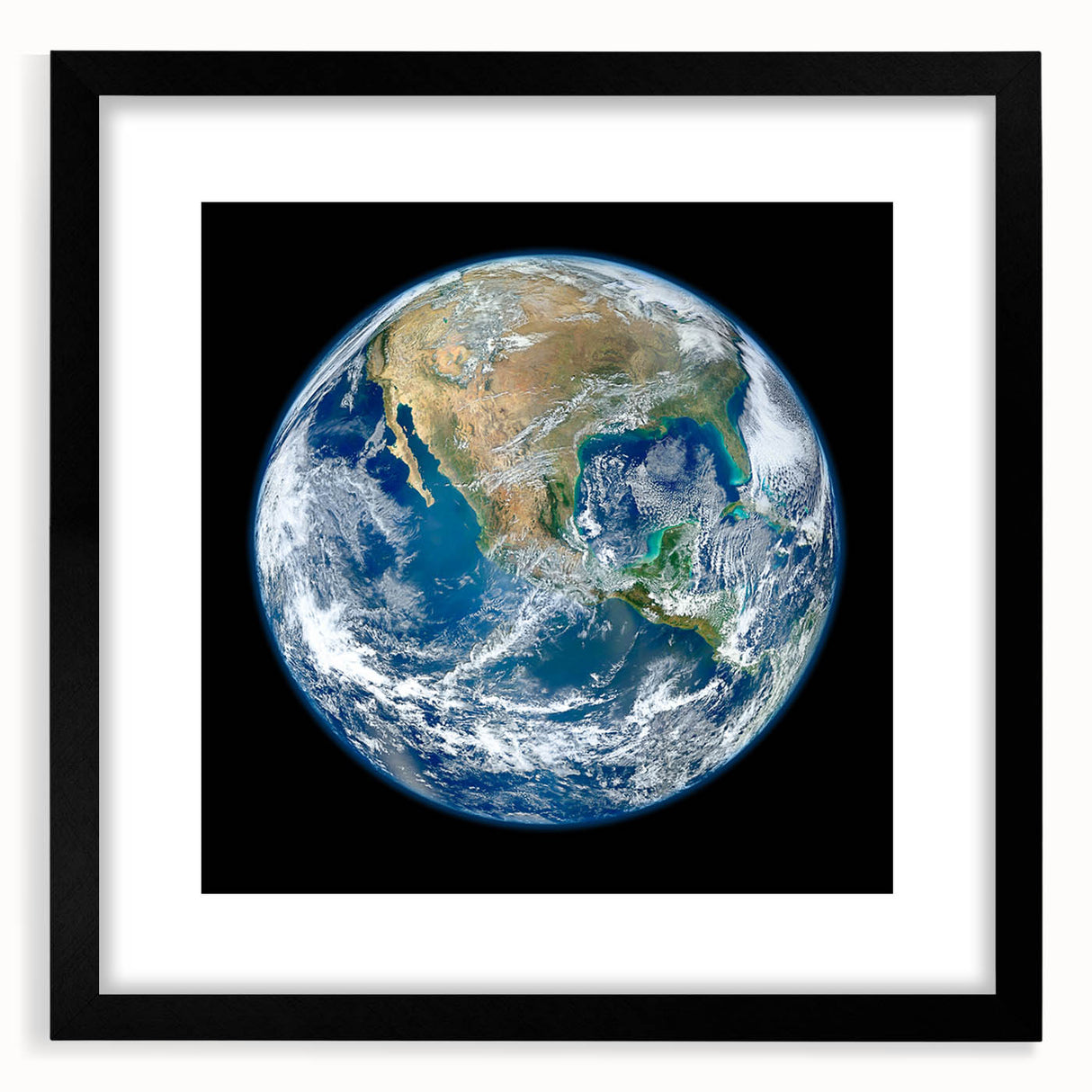 Earth from Space Wall Art - Stunning North America View Decor Print