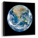 Earth from Space Wall Art - Stunning North America View Decor Print