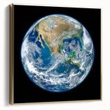 Earth from Space Wall Art - Stunning North America View Decor Print