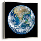 Earth from Space Wall Art - Stunning North America View Decor Print