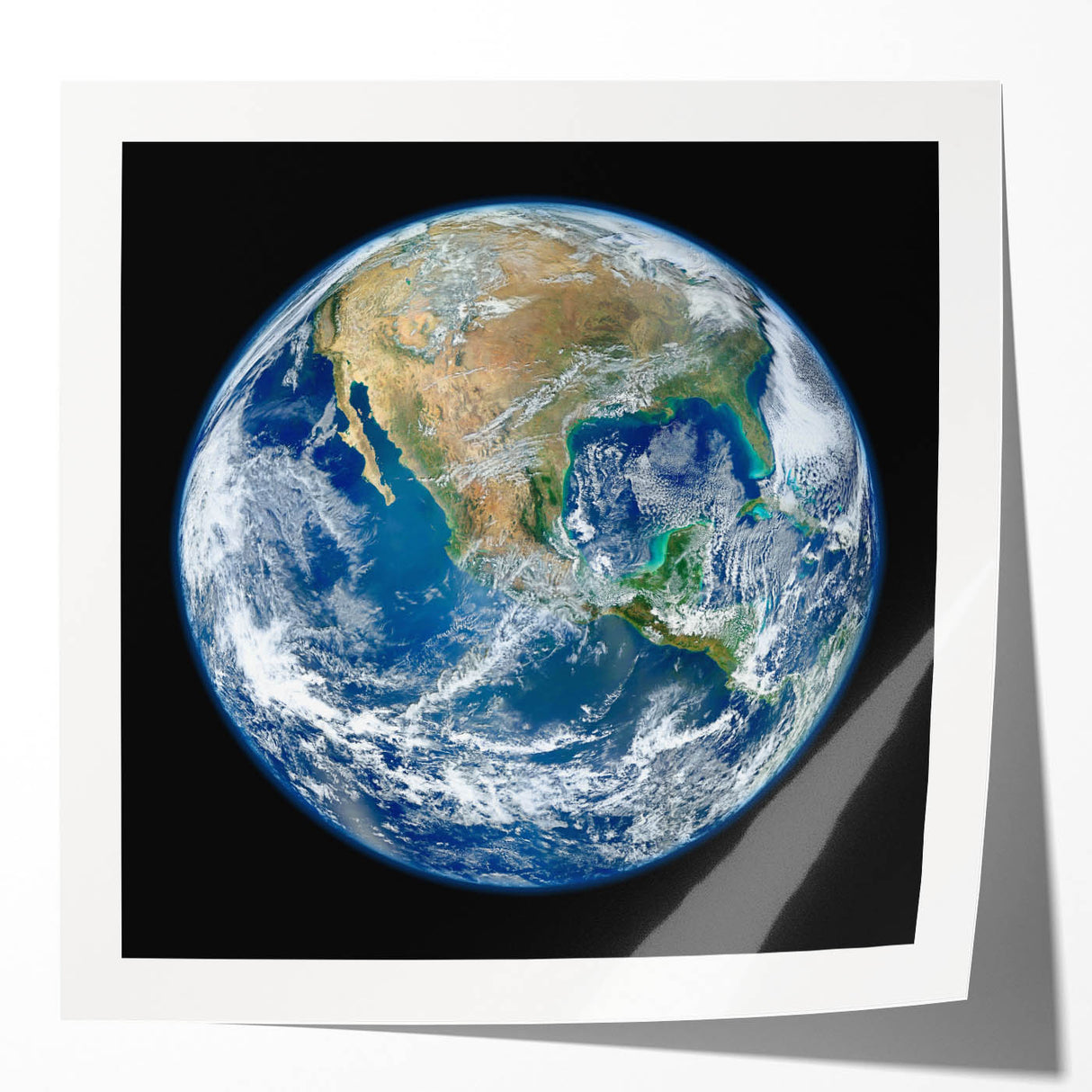 Earth from Space Wall Art - Stunning North America View Decor Print