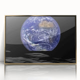 Earth and Moon Wall Art - Stunning View of Earth from the Lunar Surface