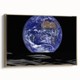 Earth and Moon Wall Art - Stunning View of Earth from the Lunar Surface