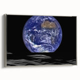 Earth and Moon Wall Art - Stunning View of Earth from the Lunar Surface