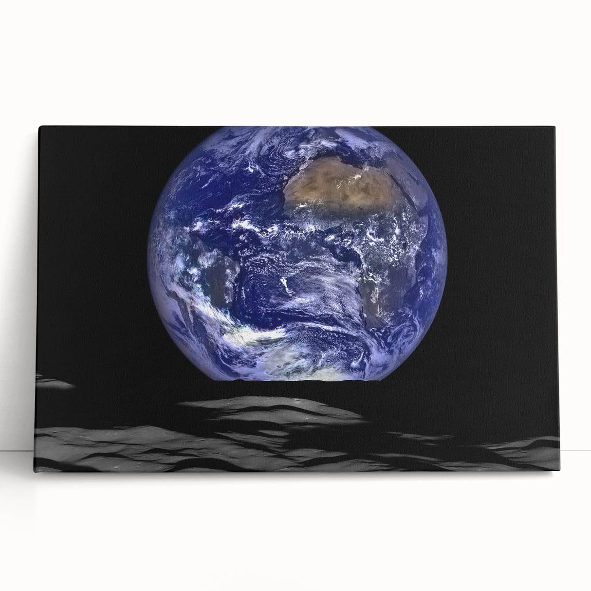 Earth and Moon Wall Art - Stunning View of Earth from the Lunar Surface