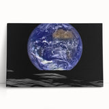 Earth and Moon Wall Art - Stunning View of Earth from the Lunar Surface