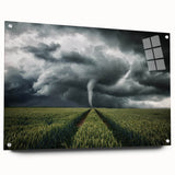 Tornado in a Stormy Field - Earthy Phenomena Wall Art Print
