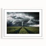 Tornado in a Stormy Field - Earthy Phenomena Wall Art Print