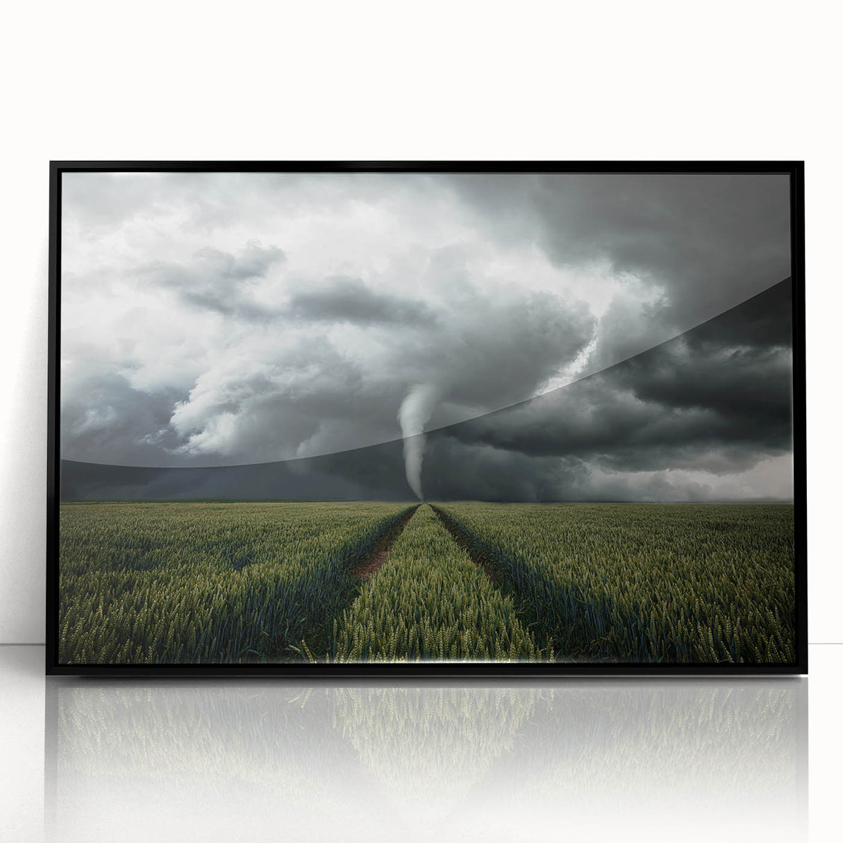 Tornado in a Stormy Field - Earthy Phenomena Wall Art Print