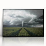 Tornado in a Stormy Field - Earthy Phenomena Wall Art Print