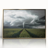 Tornado in a Stormy Field - Earthy Phenomena Wall Art Print
