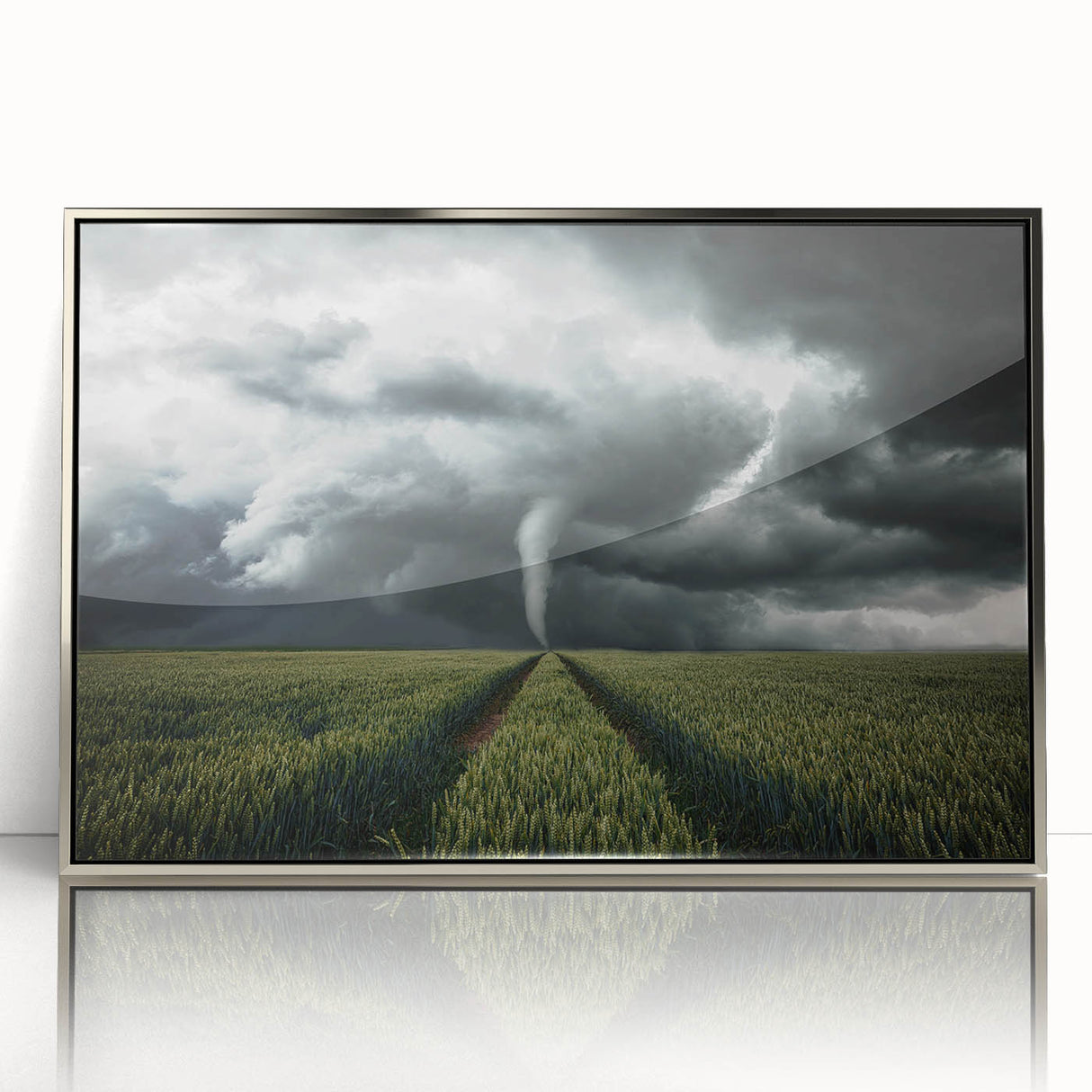 Tornado in a Stormy Field - Earthy Phenomena Wall Art Print