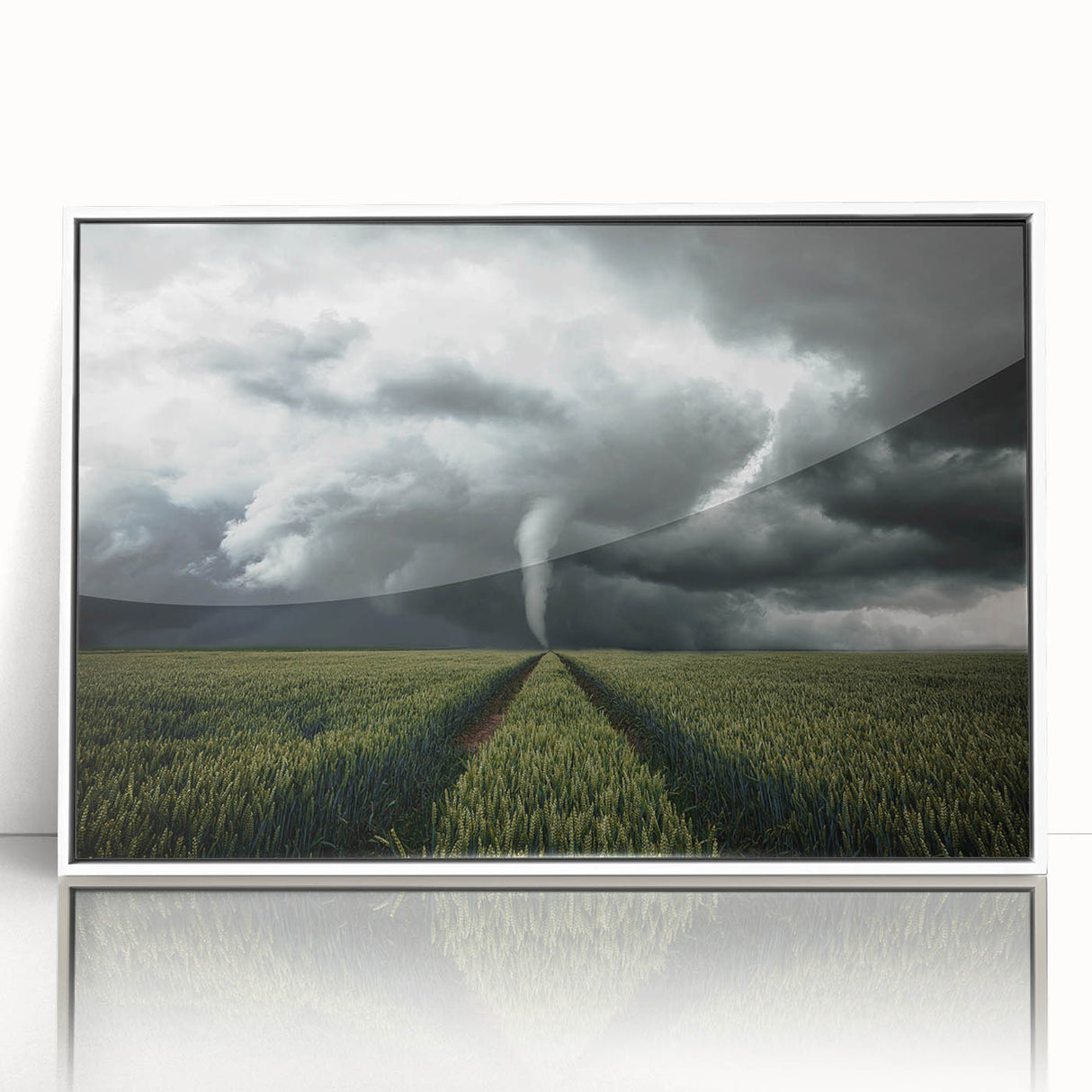 Tornado in a Stormy Field - Earthy Phenomena Wall Art Print