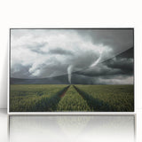Tornado in a Stormy Field - Earthy Phenomena Wall Art Print