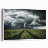 Tornado in a Stormy Field - Earthy Phenomena Wall Art Print