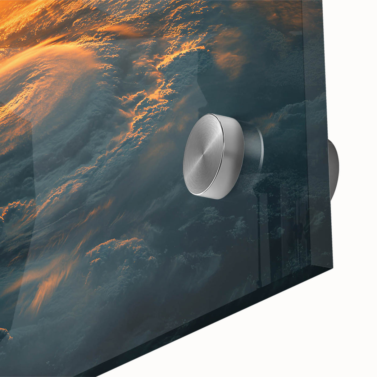 Sunlit Cyclone from Space - Earthy Phenomena Wall Art Print