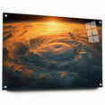 Sunlit Cyclone from Space - Earthy Phenomena Wall Art Print