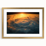 Sunlit Cyclone from Space - Earthy Phenomena Wall Art Print