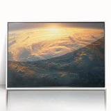 Sunlit Cyclone from Space - Earthy Phenomena Wall Art Print