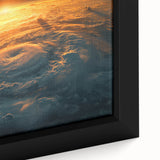 Sunlit Cyclone from Space - Earthy Phenomena Wall Art Print