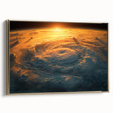 Sunlit Cyclone from Space - Earthy Phenomena Wall Art Print