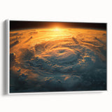 Sunlit Cyclone from Space - Earthy Phenomena Wall Art Print