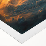 Sunlit Cyclone from Space - Earthy Phenomena Wall Art Print