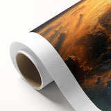 Sunlit Cyclone from Space - Earthy Phenomena Wall Art Print