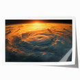 Sunlit Cyclone from Space - Earthy Phenomena Wall Art Print