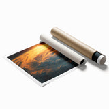 Sunlit Cyclone from Space - Earthy Phenomena Wall Art Print