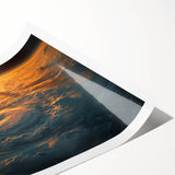 Sunlit Cyclone from Space - Earthy Phenomena Wall Art Print