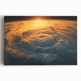 Sunlit Cyclone from Space - Earthy Phenomena Wall Art Print