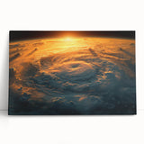 Sunlit Cyclone from Space - Earthy Phenomena Wall Art Print