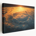 Sunlit Cyclone from Space - Earthy Phenomena Wall Art Print