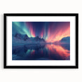 Aurora Borealis Over Frozen Landscape - Earth Phenomena Wall Art Print