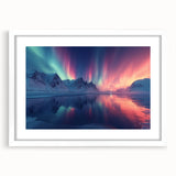 Aurora Borealis Over Frozen Landscape - Earth Phenomena Wall Art Print