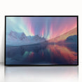 Aurora Borealis Over Frozen Landscape - Earth Phenomena Wall Art Print