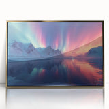 Aurora Borealis Over Frozen Landscape - Earth Phenomena Wall Art Print