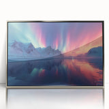 Aurora Borealis Over Frozen Landscape - Earth Phenomena Wall Art Print