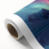 Aurora Borealis Over Frozen Landscape - Earth Phenomena Wall Art Print