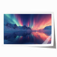 Aurora Borealis Over Frozen Landscape - Earth Phenomena Wall Art Print