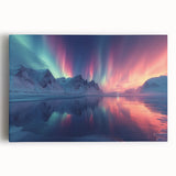 Aurora Borealis Over Frozen Landscape - Earth Phenomena Wall Art Print