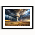 Tornado with Lightning in Rural Landscape - Earthy Phenomena Wall Art