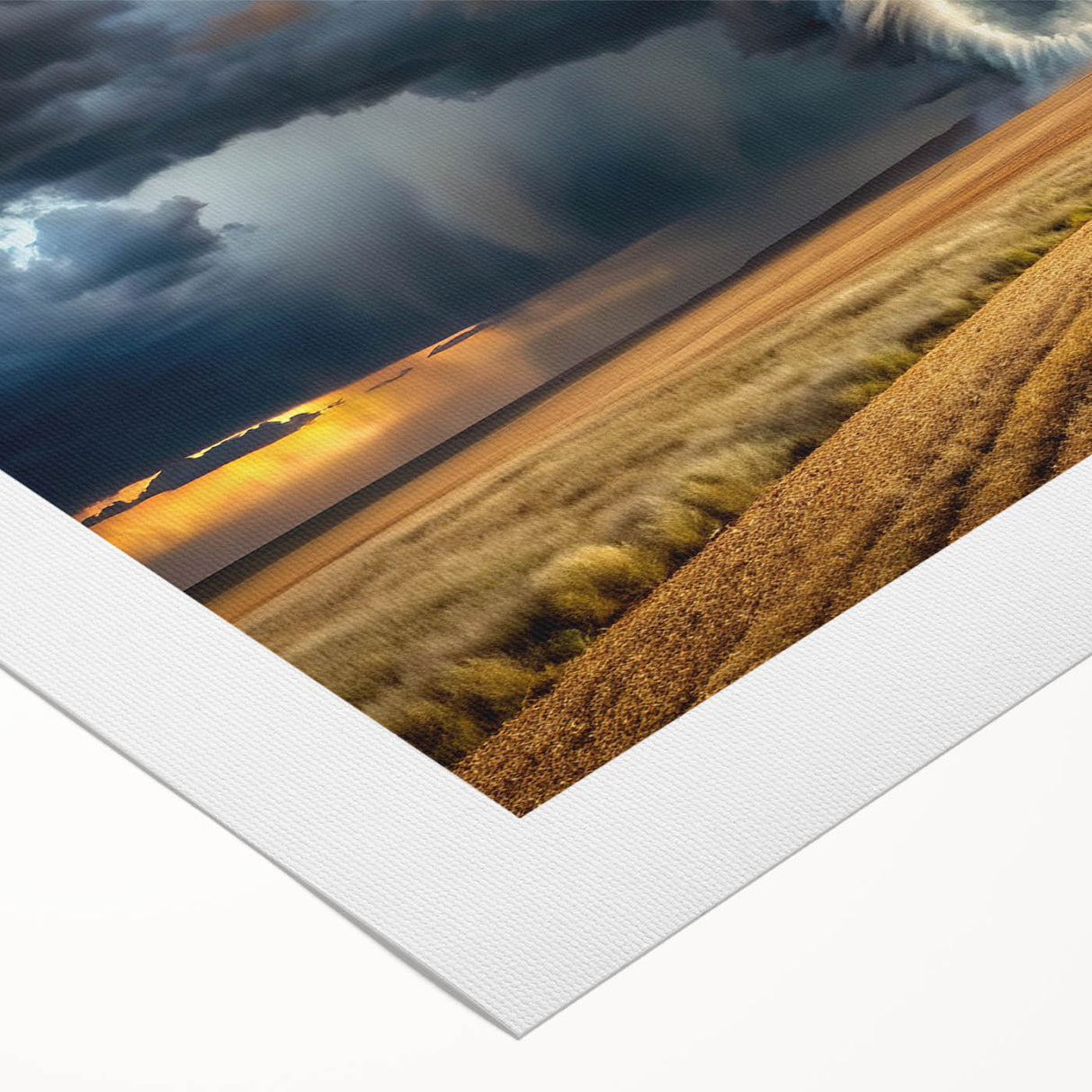 Tornado with Lightning in Rural Landscape - Earthy Phenomena Wall Art