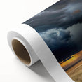 Tornado with Lightning in Rural Landscape - Earthy Phenomena Wall Art