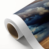 Tornado with Lightning in Desert Landscape - Earthy Phenomena Wall Art